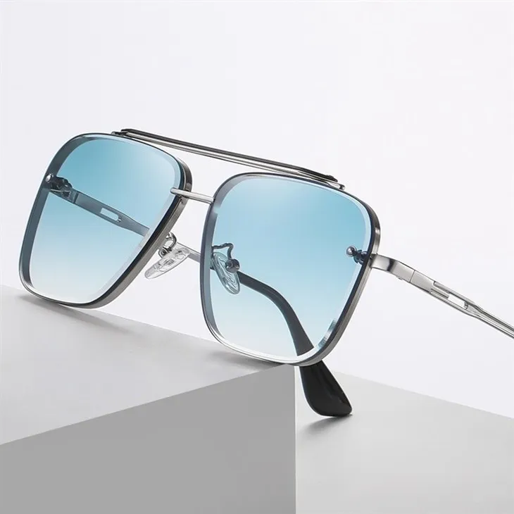 Fashion Metal Mens Gradient Sunglasses